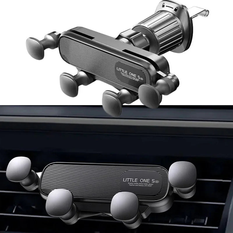 2025 Nouveau 360 °   Support de téléphone rotatif à gravité pour voiture, fixation sur grille d'aération, support de navigation télescopique pour sortie d'air, compatible avec les téléphones de 4,7 à 7 pouces