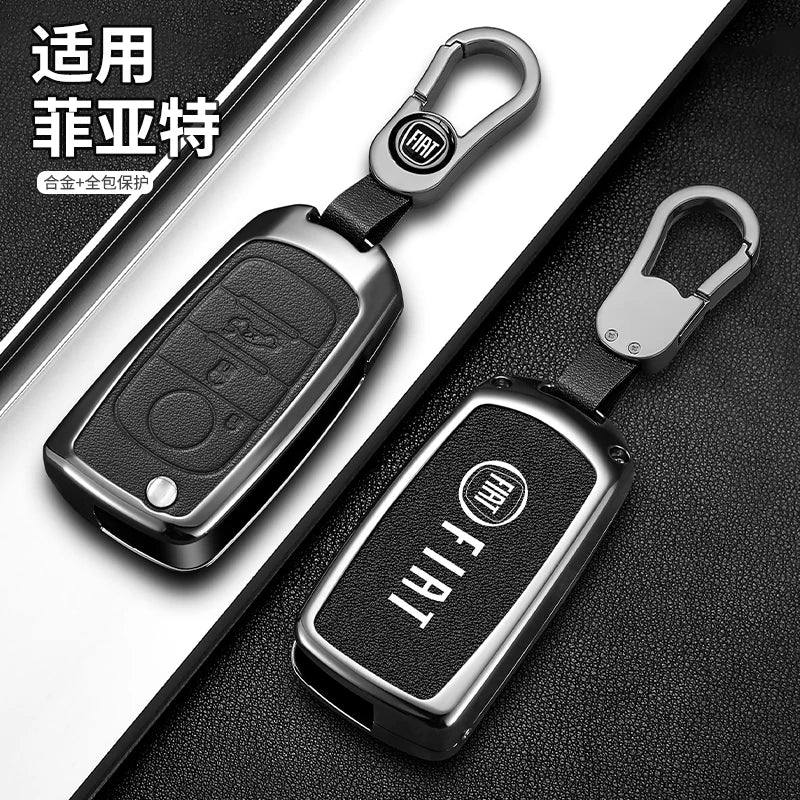 Housse de protection en cuir pour clé télécommande intelligente de voiture, pour FIAT Tipo Toro Nuovo Freedom 500X Doblo Argo Grazie, accessoire de protection de clé pliante